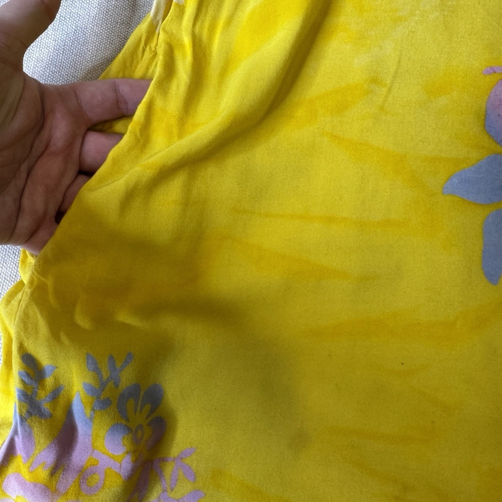 Gazapati Women's Yellow Watercolor Y2K Colorful Tunic One Size - Picture 4 of 8
